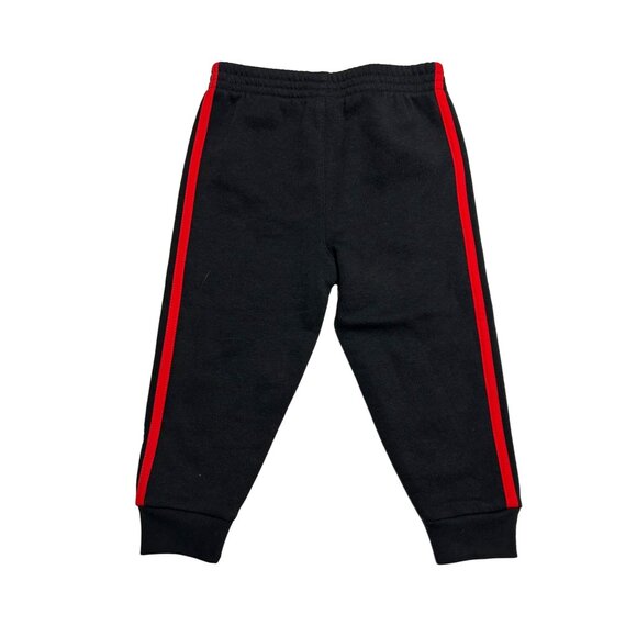 Adidas Youth Black Red Athletic Track Sweat Pants Size 2T Fleece Joggers New - Picture 3 of 5